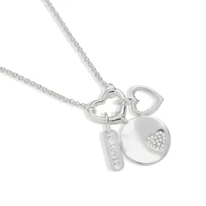 Little Links Heart Clasp So Loved Charms Silver Plated Necklace 7547