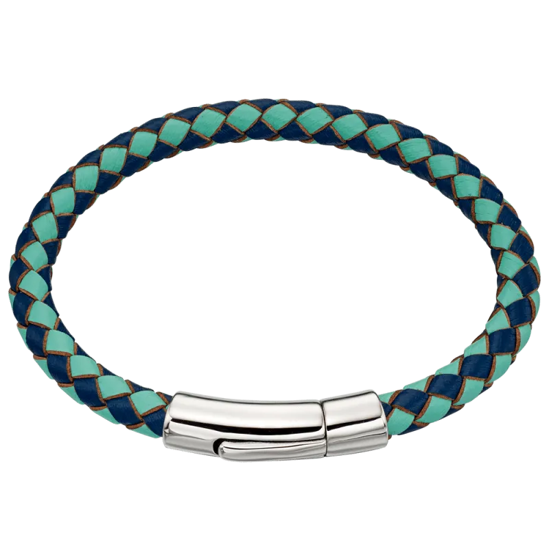 Little Star Sterling Silver and Leather Luca Bracelet D