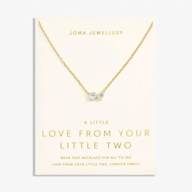 Love From Your Little Ones Two Gold Plated 46cm   5cm Necklace 6916