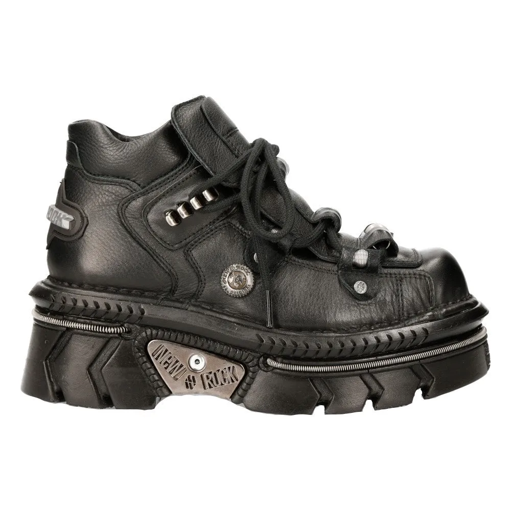M-215-S6 Metallic Leather Goth Boots