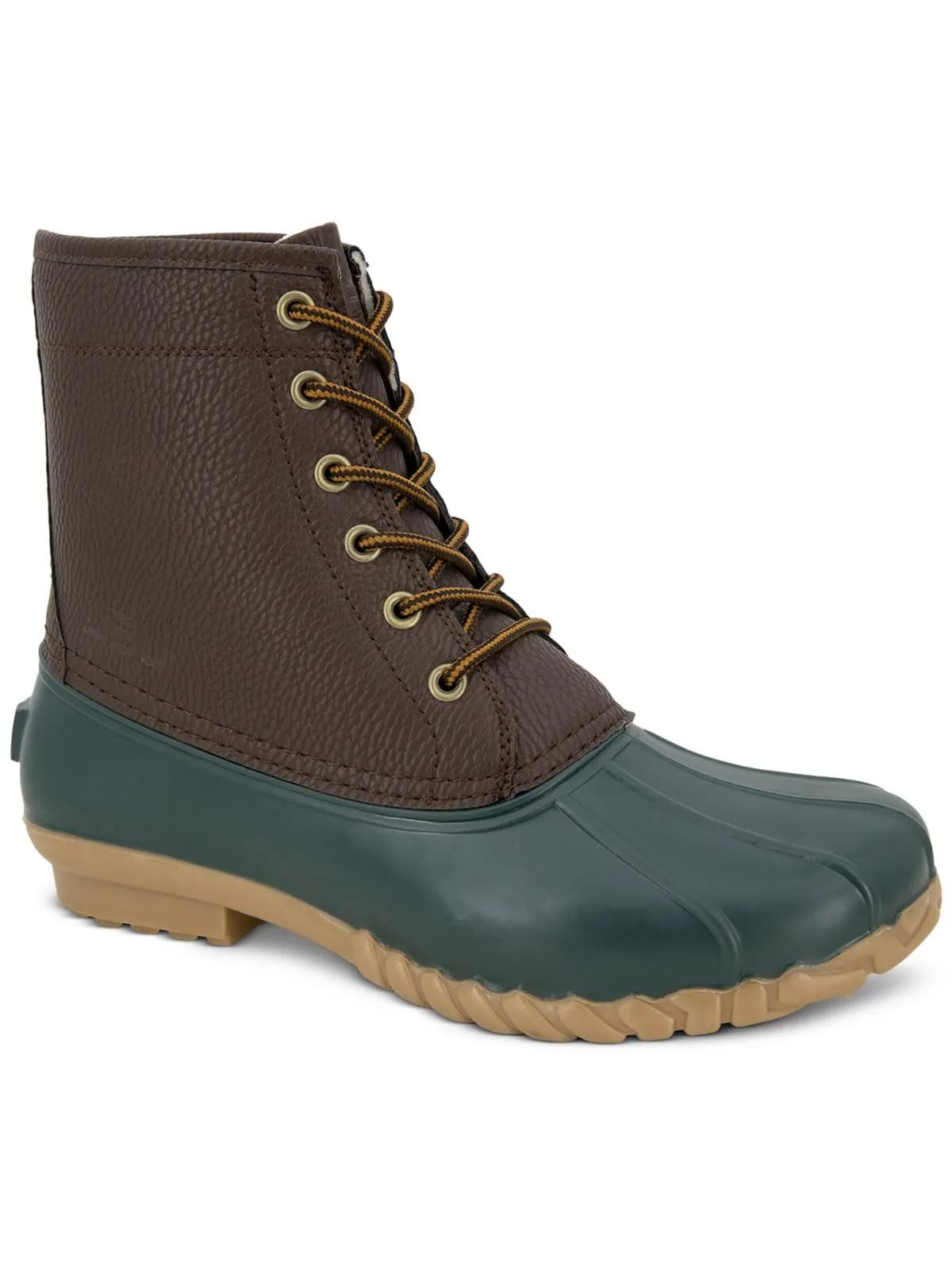 Maine Mens Faux Leather Outdoor Rain Boots