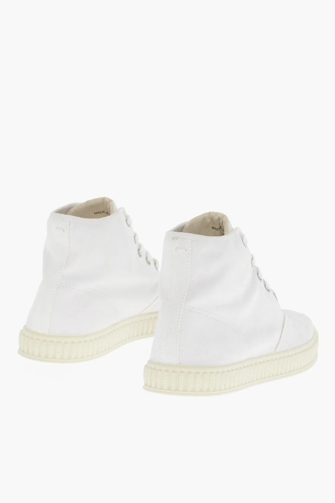 Maison Margiela Mm22 Canvas High-Top Sneakers With Rubber Sole