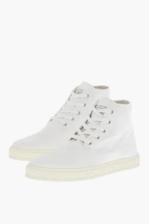 Maison Margiela Mm22 Canvas High-Top Sneakers With Rubber Sole