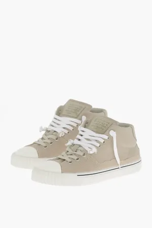 Maison Margiela Mm22 Distressed Effect Leather High-Top Sneakers