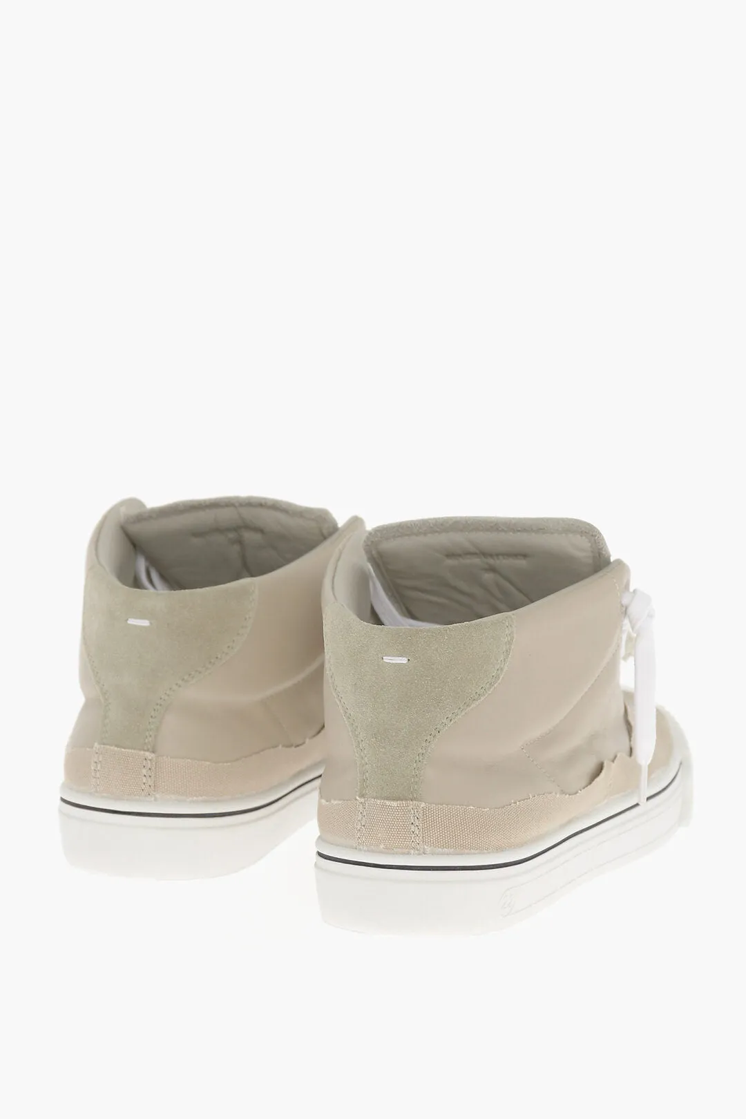 Maison Margiela Mm22 Distressed Effect Leather High-Top Sneakers