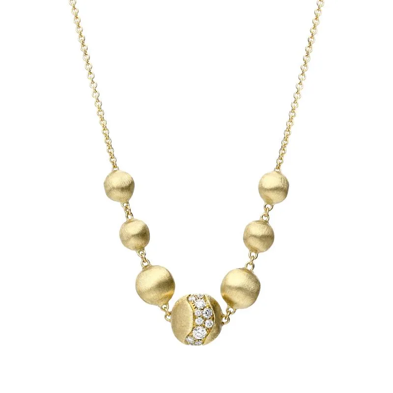 Marco Bicego Africa 18ct Yellow Gold 0.48ct Diamond Necklace D