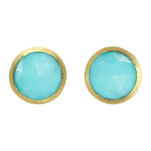Marco Bicego Jaipur 18ct Yellow Gold Turquoise Petite Stud Earrings