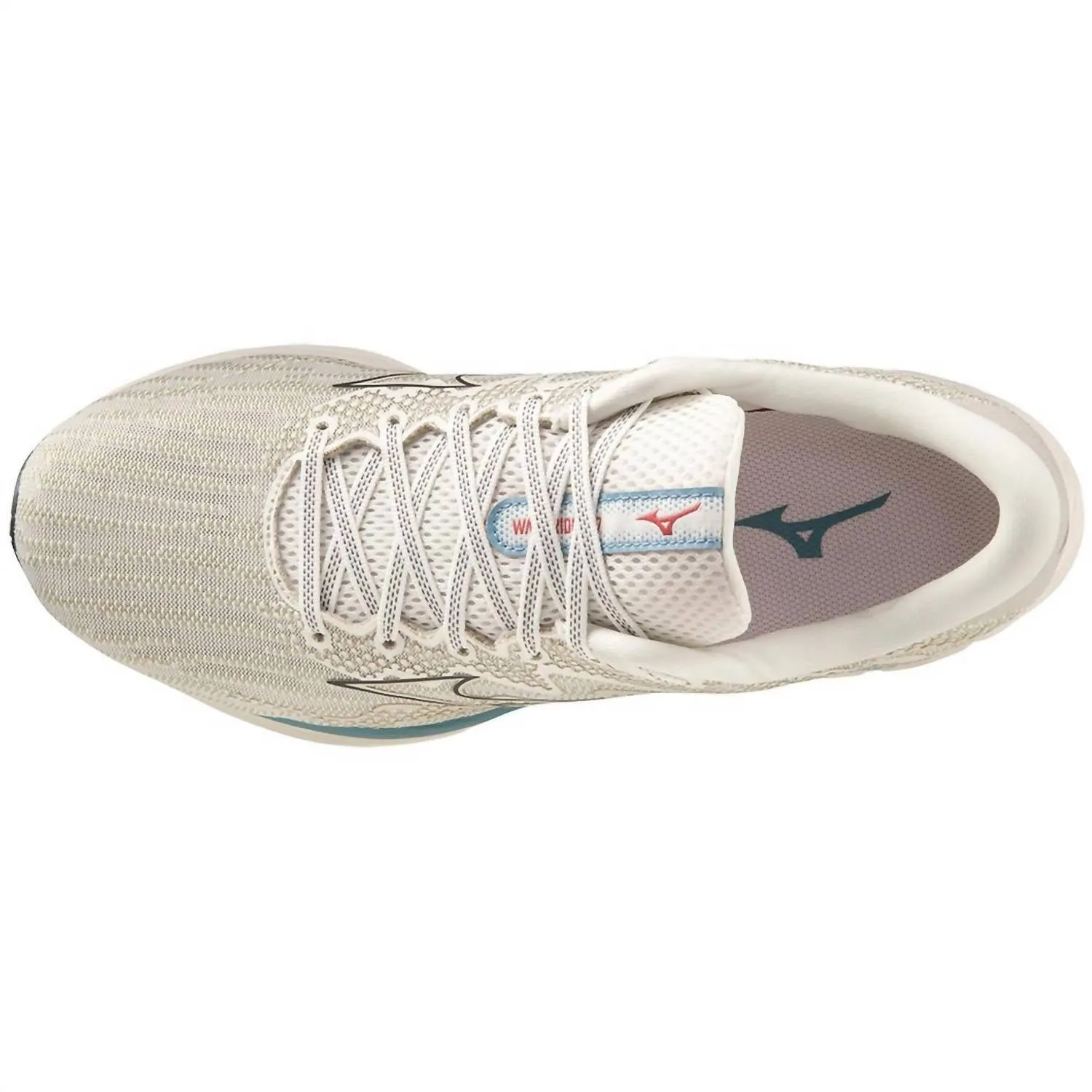 Men Wave Rider 27 Running Shoes In Snow White/granite Grey