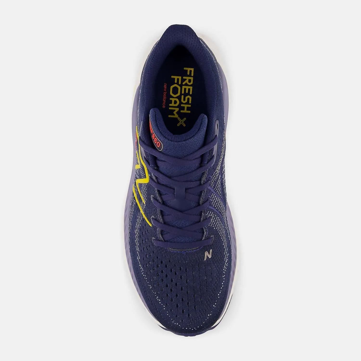 Men's 860 V13 Running Sneakers In Navy With Ginger Lemon And Neo Flame