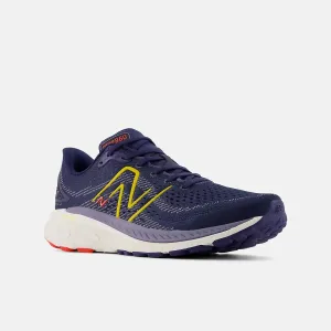 Men's 860 V13 Running Sneakers In Navy With Ginger Lemon And Neo Flame