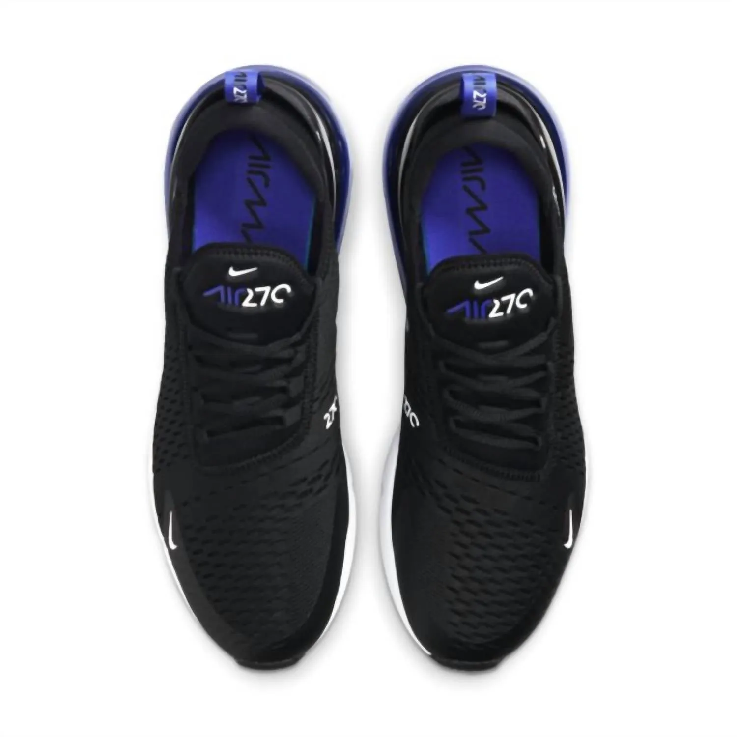 Men's Air Max 270 Shoes In Black/persian Violet/white