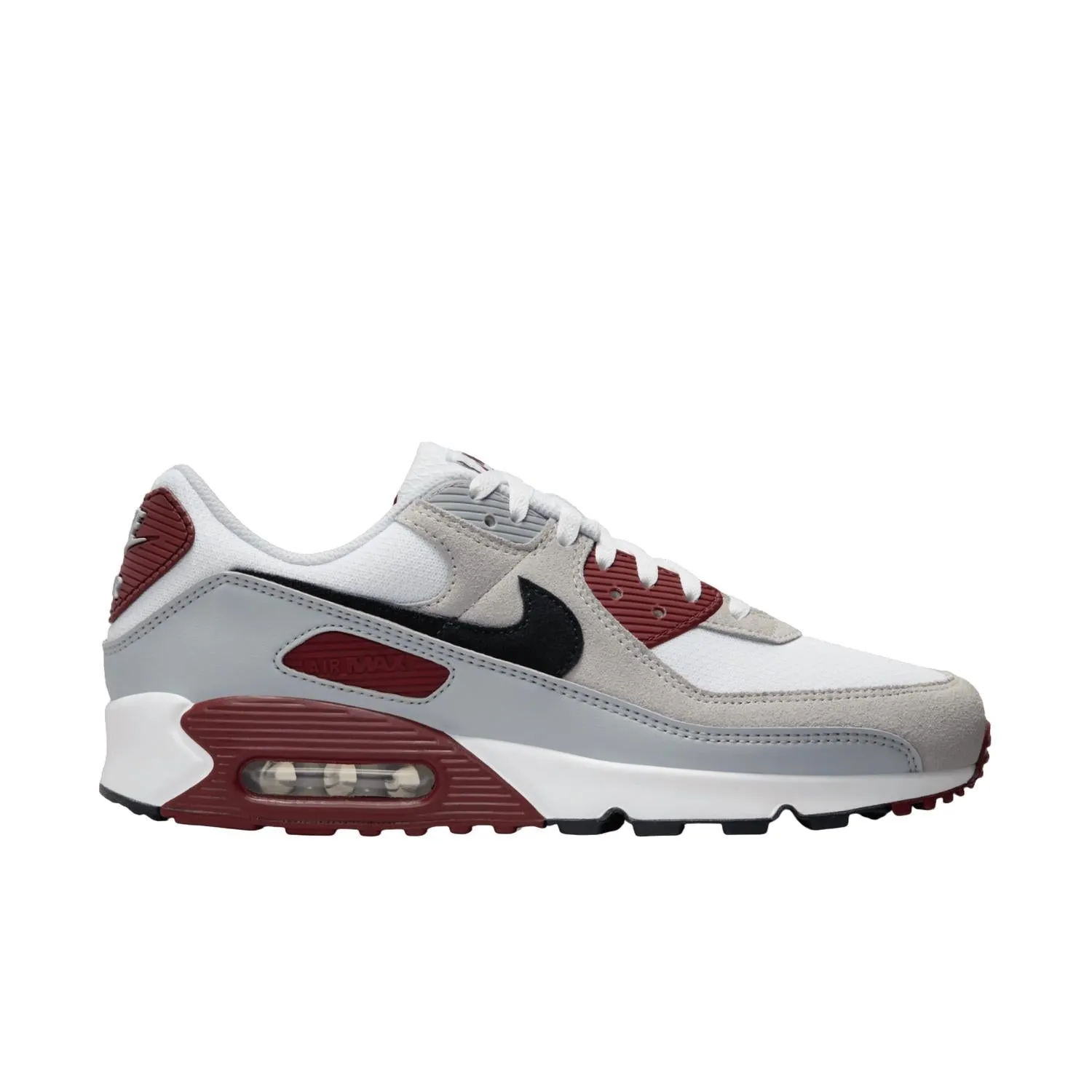 Men's Air Max 90 Sneaker In White/dark Team Red/pure Platinum/black
