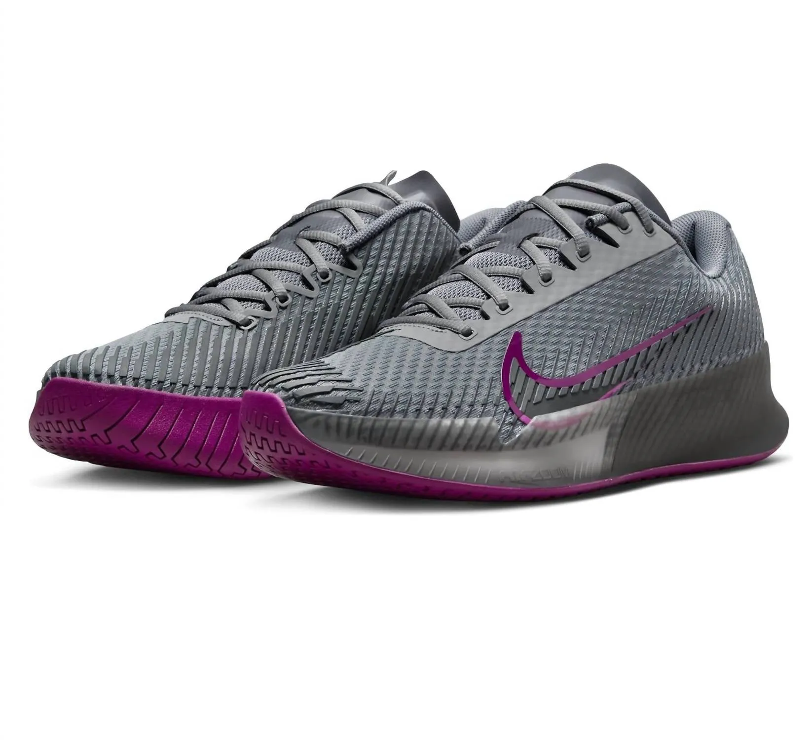 Men's Air Zoom Vapor 11 Hard Court Tennis Shoes In Smoke Grey/black/dark Smoke