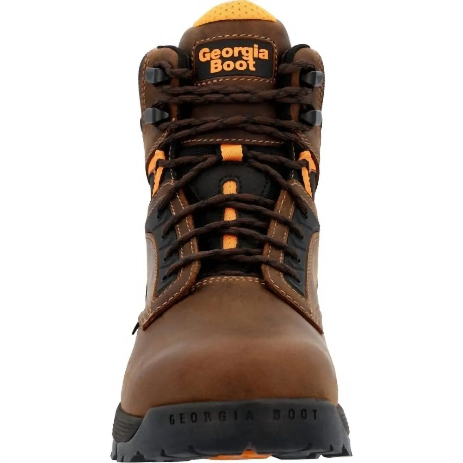 Men's Alloy-Toe 6" Comfort Core Waterproof Work Boot In Dark Brown