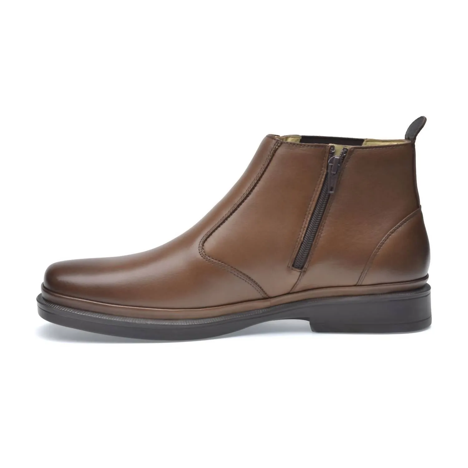 Men's Boots Lambskin Leather Traditional In Barista Brown