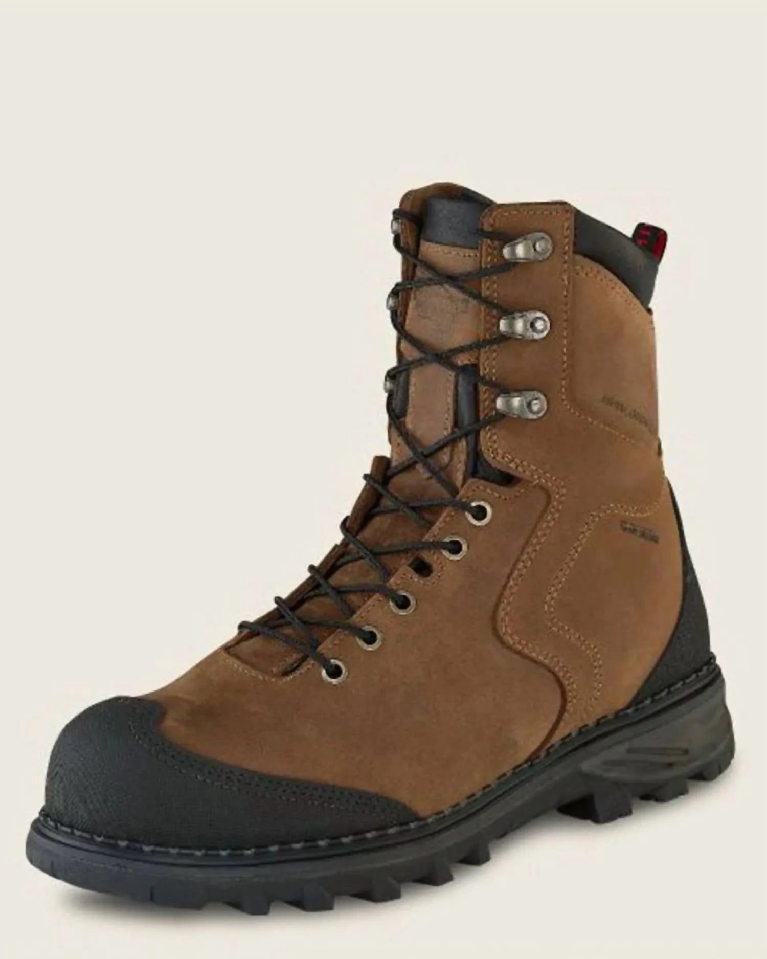 Men's Burnside Composite Toe 8 Inch Work Boots In Brown