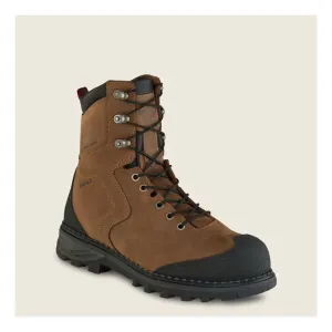 Men's Burnside Composite Toe 8 Inch Work Boots In Brown