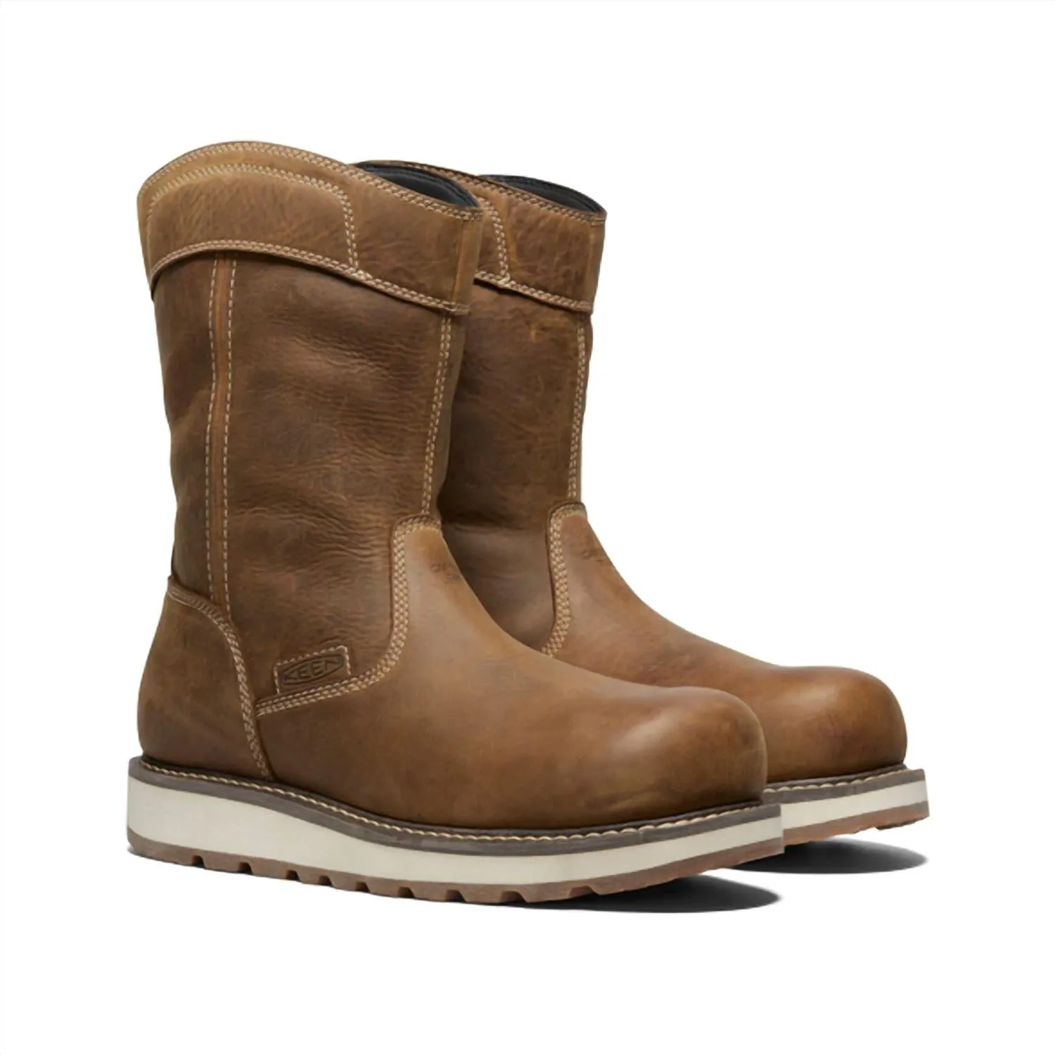 Men's Cincinnati Wellington Slip On Composite Toe Work Boots In Belgian/sandshell