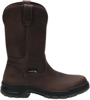 Men's Comp Toe Wellington Boot In Dark Brown