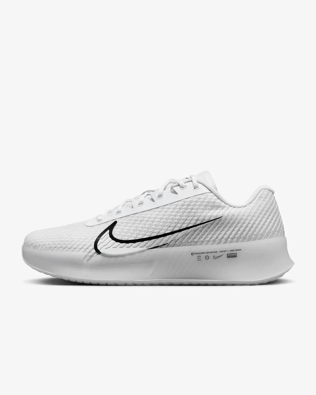 Men's Court Air Zoom Vapor 11 Sneaker In White