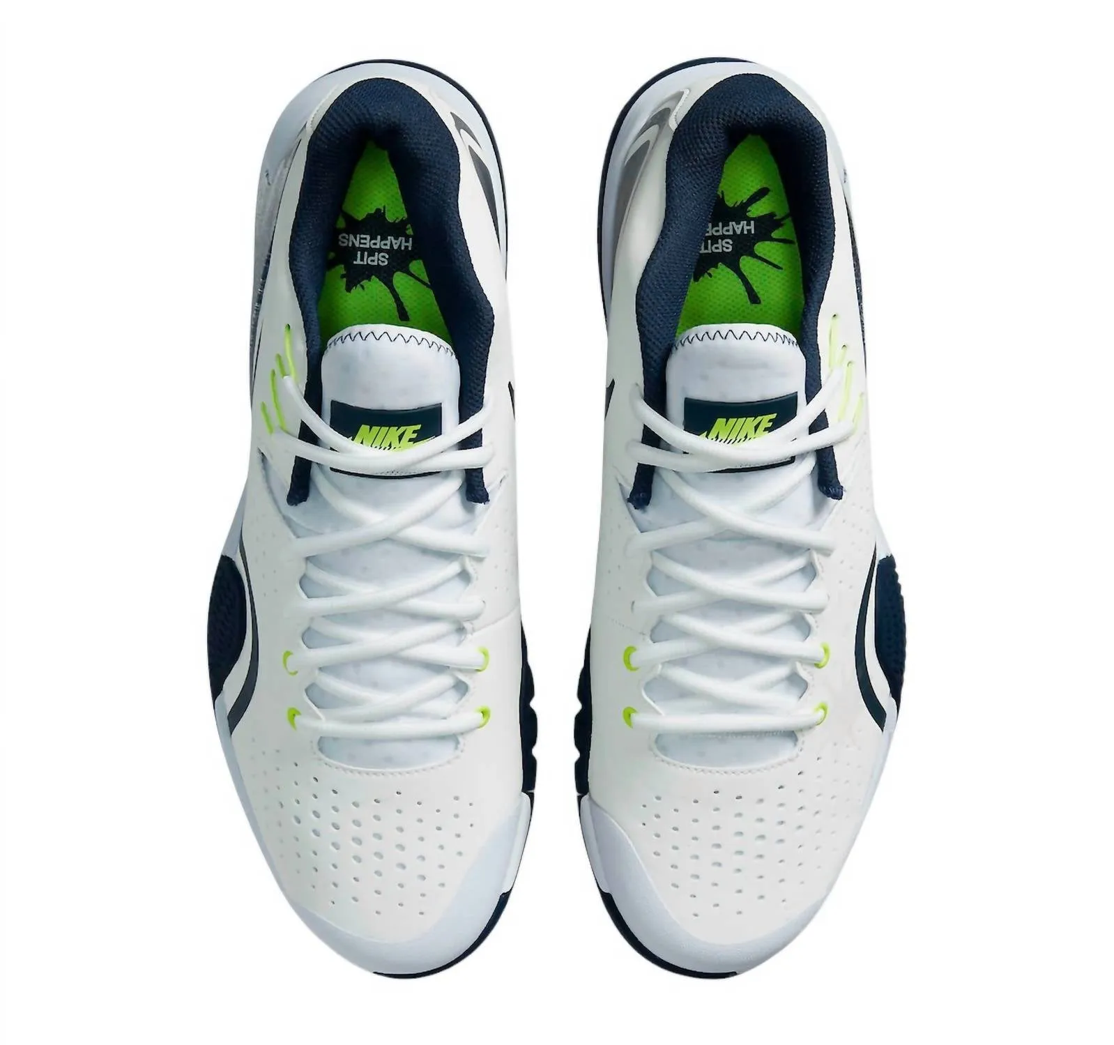 Men's Court Tech Challenge 20 Tennis Sneakers In College Navy Lime White