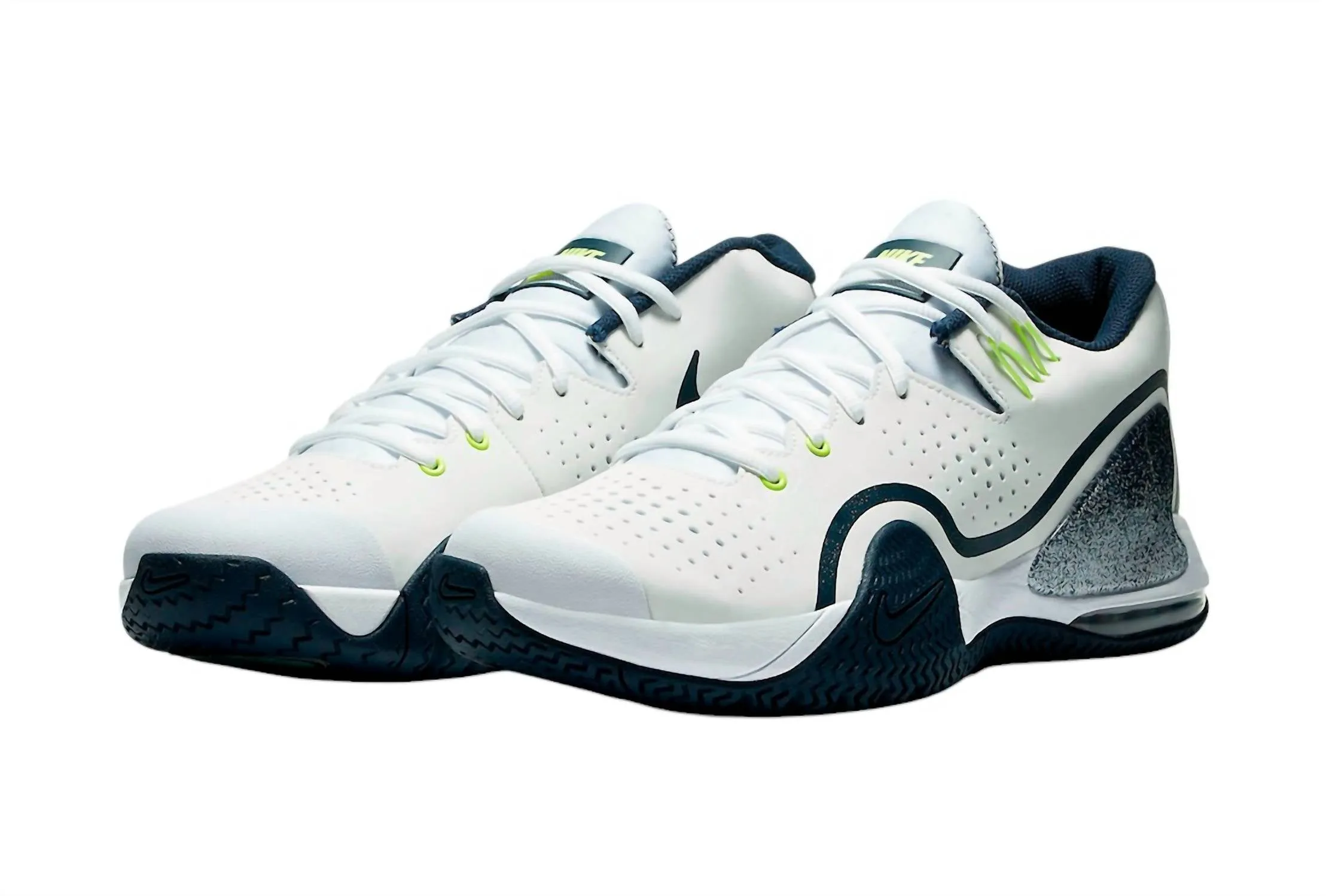 Men's Court Tech Challenge 20 Tennis Sneakers In College Navy Lime White