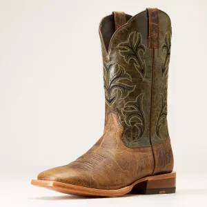 Men's Cowboss Crinkled Tekstep Cowboy Boots In Brown/green