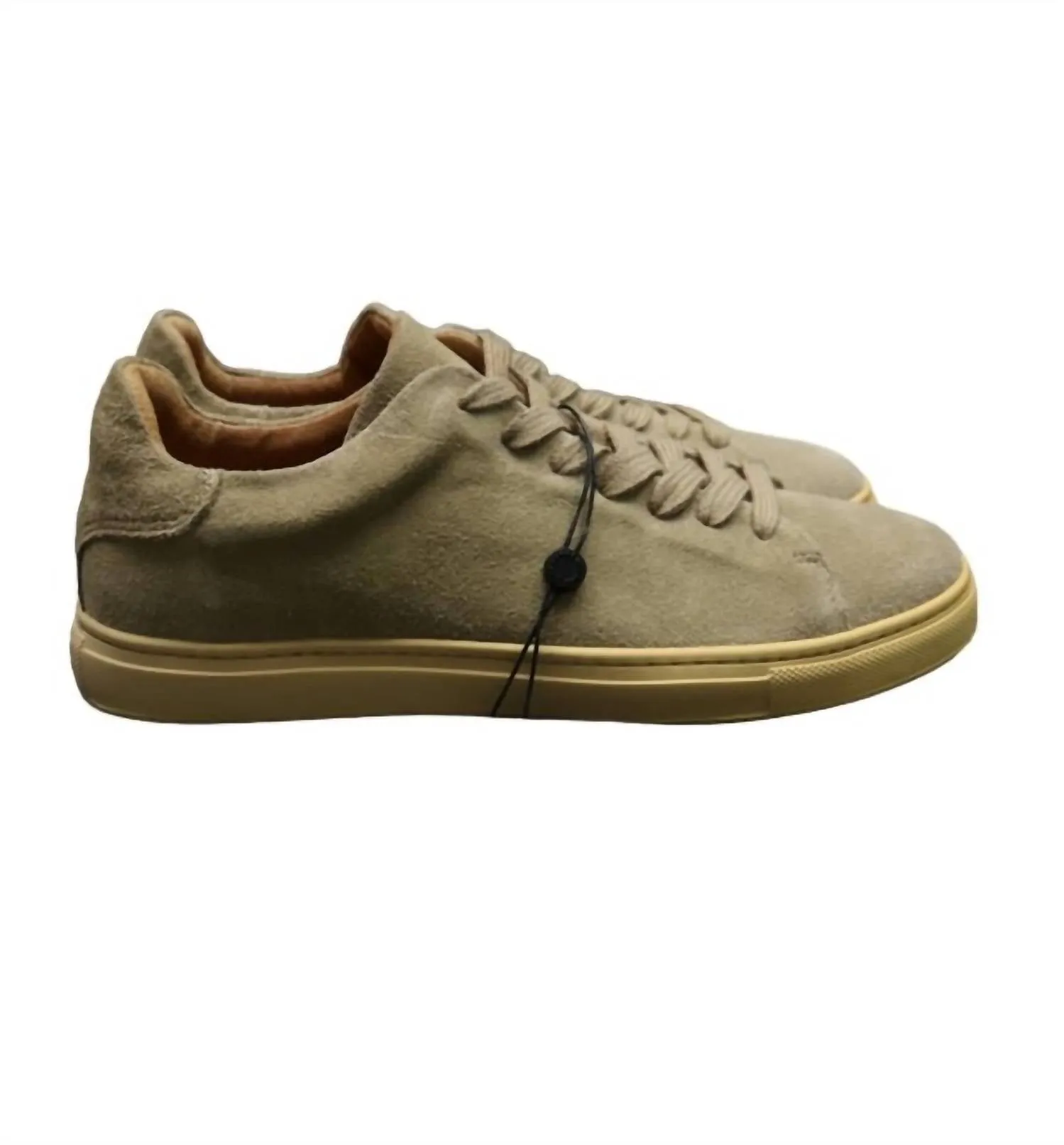 Men's David Suede Trainer In Oyster Grey