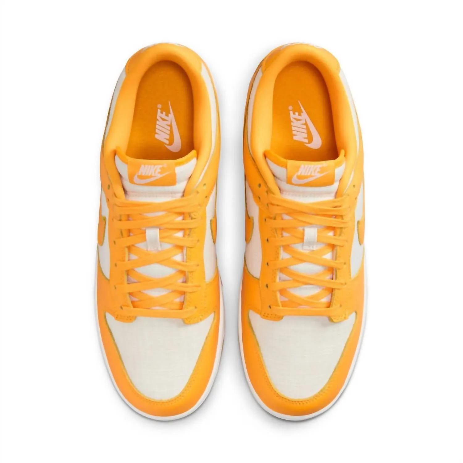 Men's Dunk Low Retro Premium Sneaker In University Gold/coconut Milk/gum Light Brown