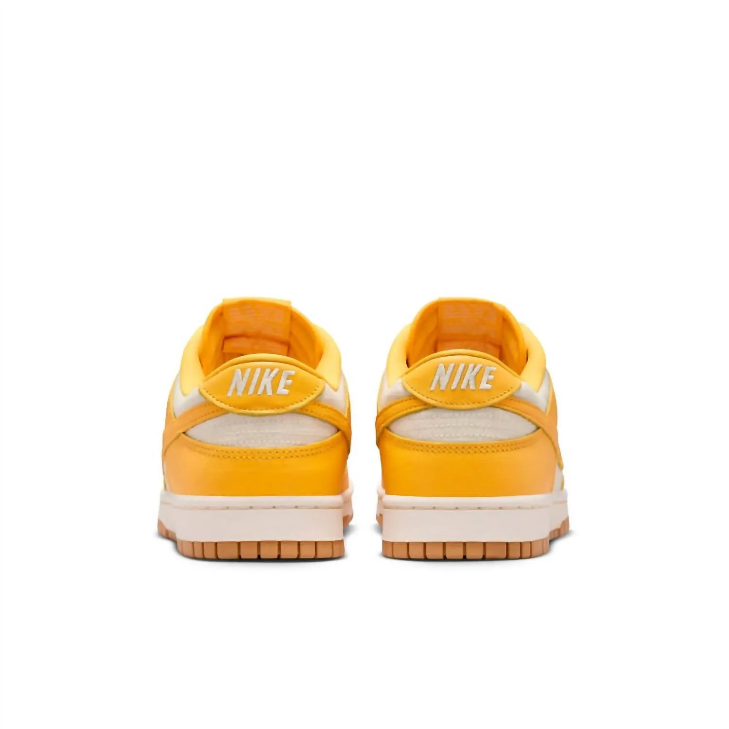 Men's Dunk Low Retro Premium Sneaker In University Gold/coconut Milk/gum Light Brown