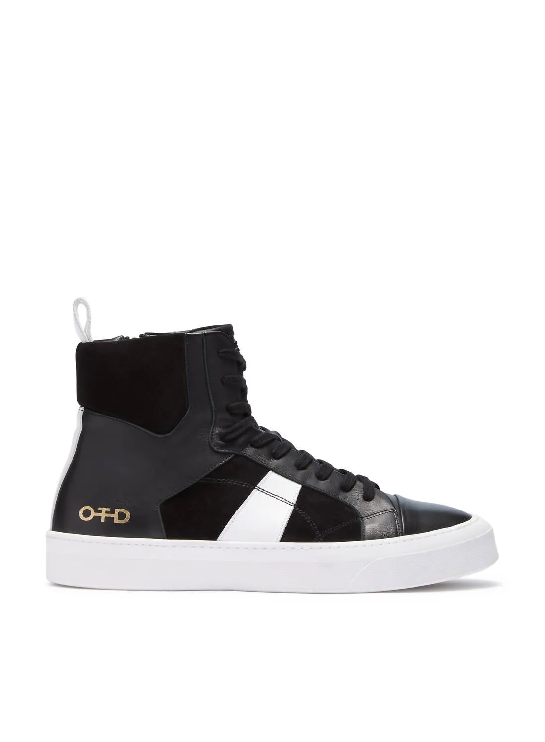 Men's Hi-Top Zip Sneaker In Black