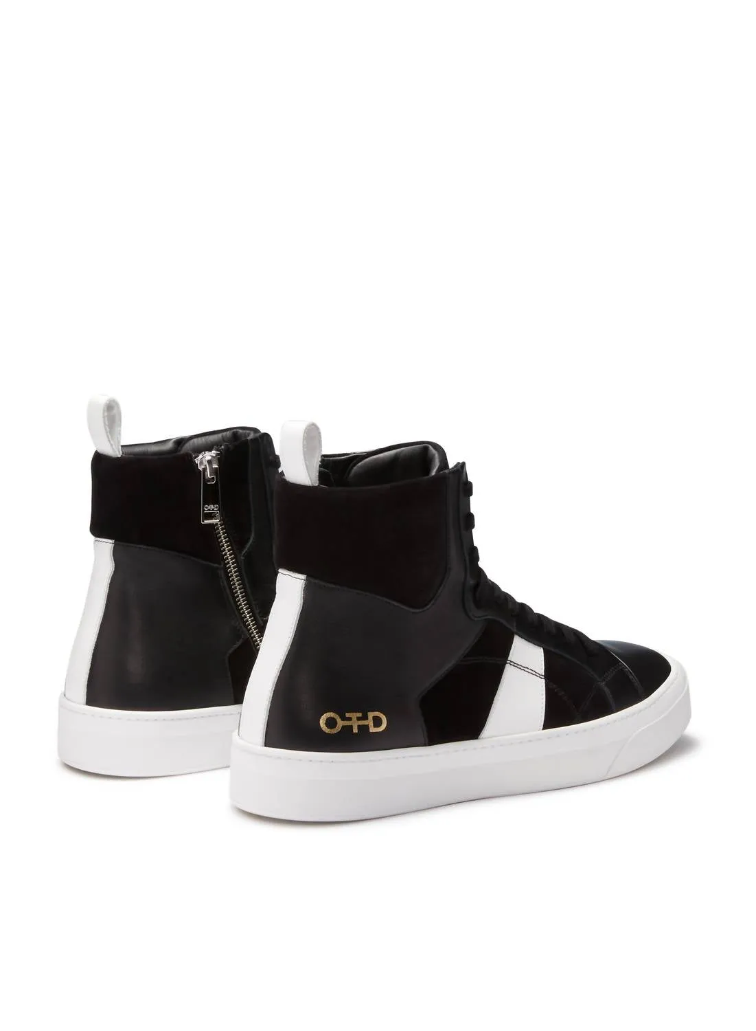 Men's Hi-Top Zip Sneaker In Black
