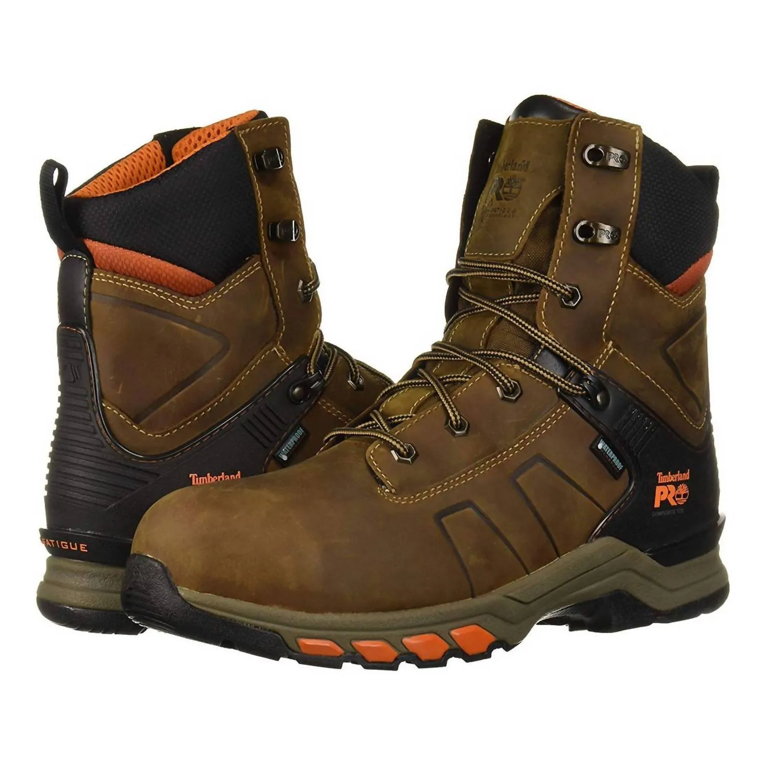 Men's Hypercharge 8" Composite Toe Work Boots In Brown