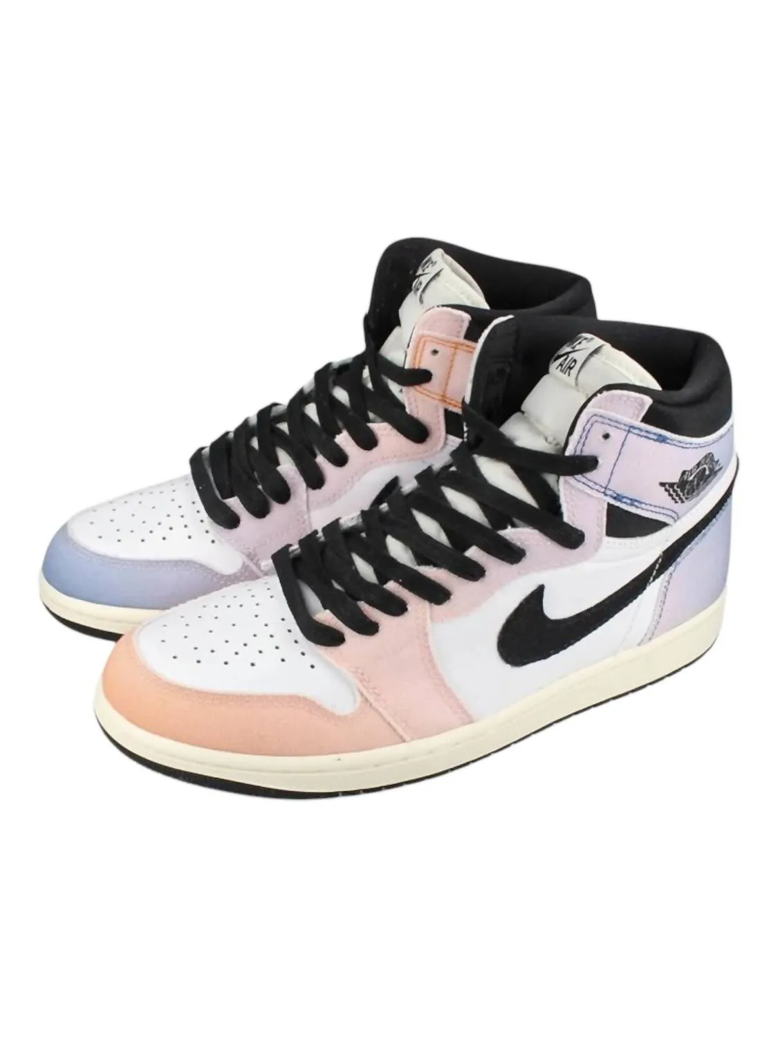 Men's Jordan 1 Retro High Og Sneaker In Vivid Orange/black/iced Lilac/true Blue/sail