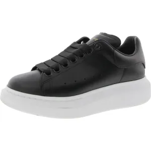 Mens Lace-Up Faux Leather Casual And Fashion Sneakers