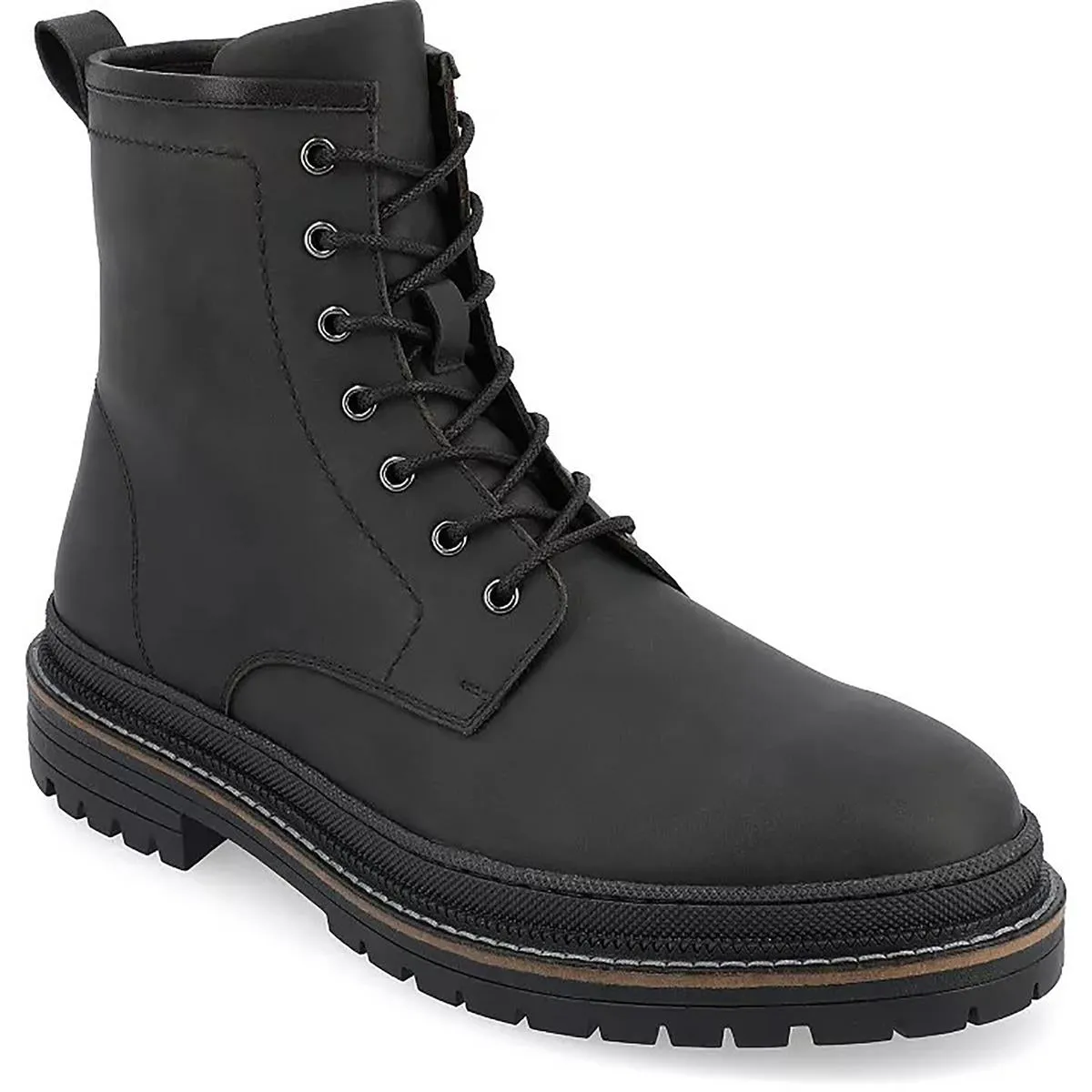 Mens Lace-Up Leather Hiking Boots