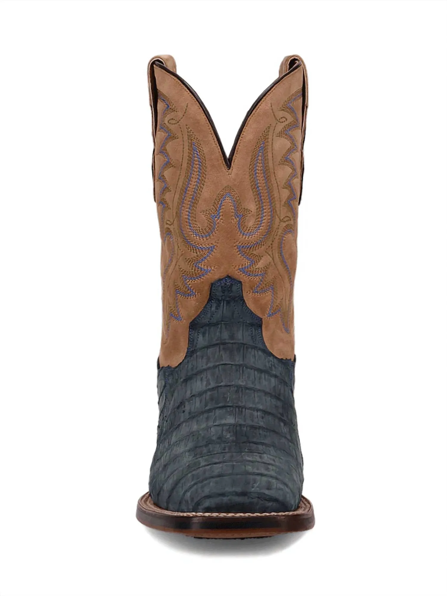 Men's Leon Caiman Exotic Cowboy Certified Boot In Denim/khaki