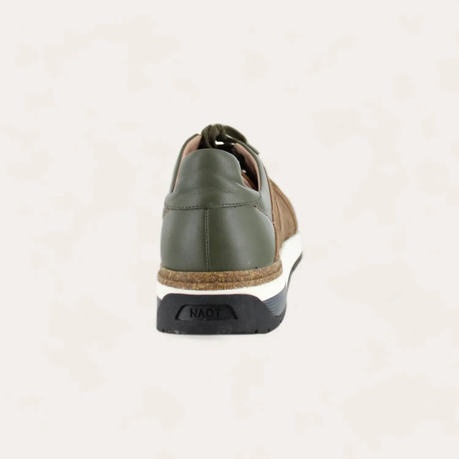 Men's Magnify Tie Shoes - Medium In Antique Brown/green