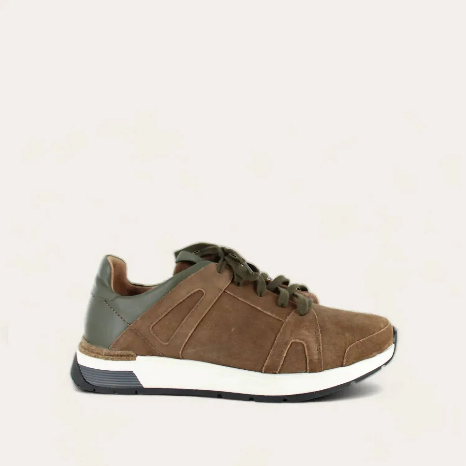 Men's Magnify Tie Shoes - Medium In Antique Brown/green