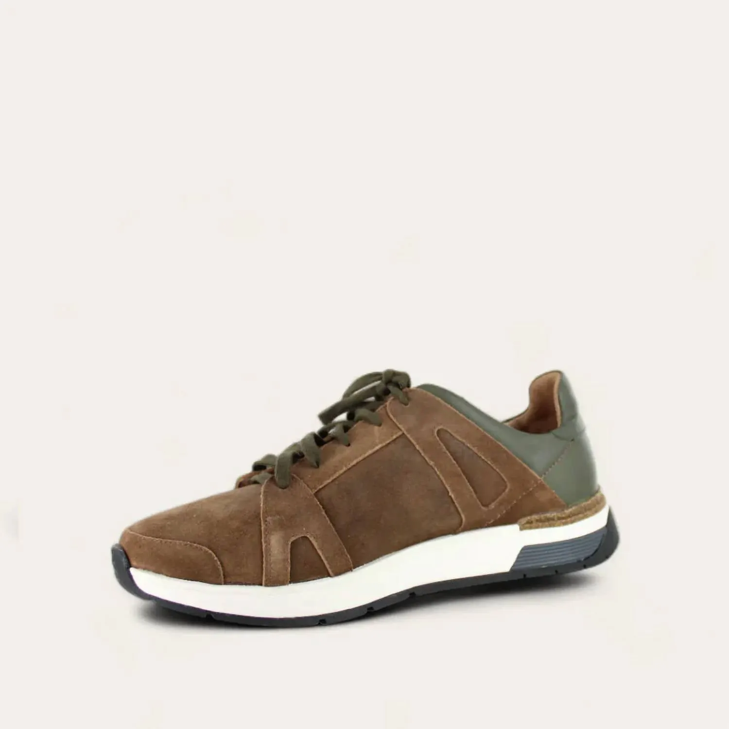 Men's Magnify Tie Shoes - Medium In Antique Brown/green