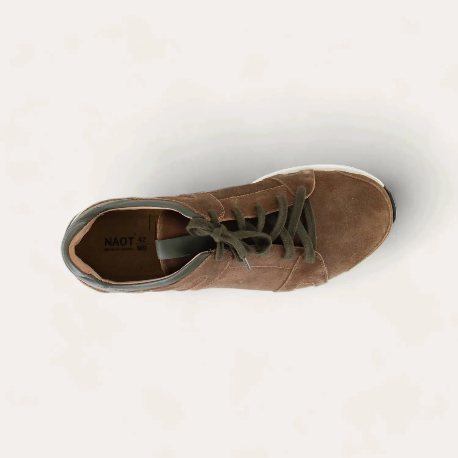 Men's Magnify Tie Shoes - Medium In Antique Brown/green