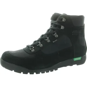 Mens Mixed Media Leather Hiking Boots