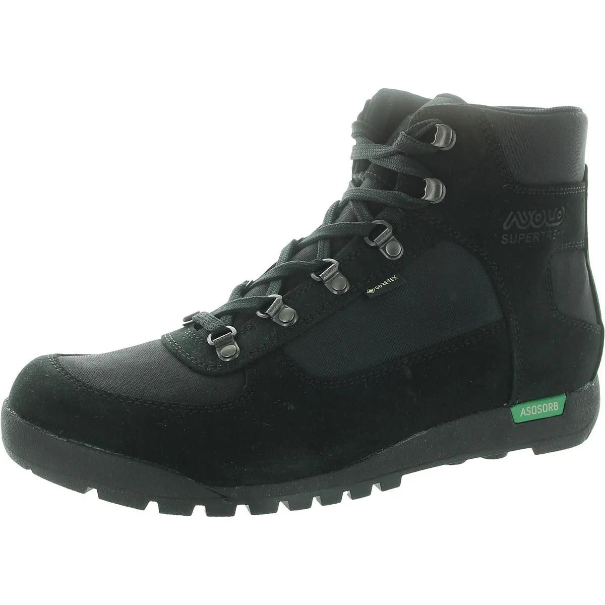 Mens Mixed Media Leather Hiking Boots
