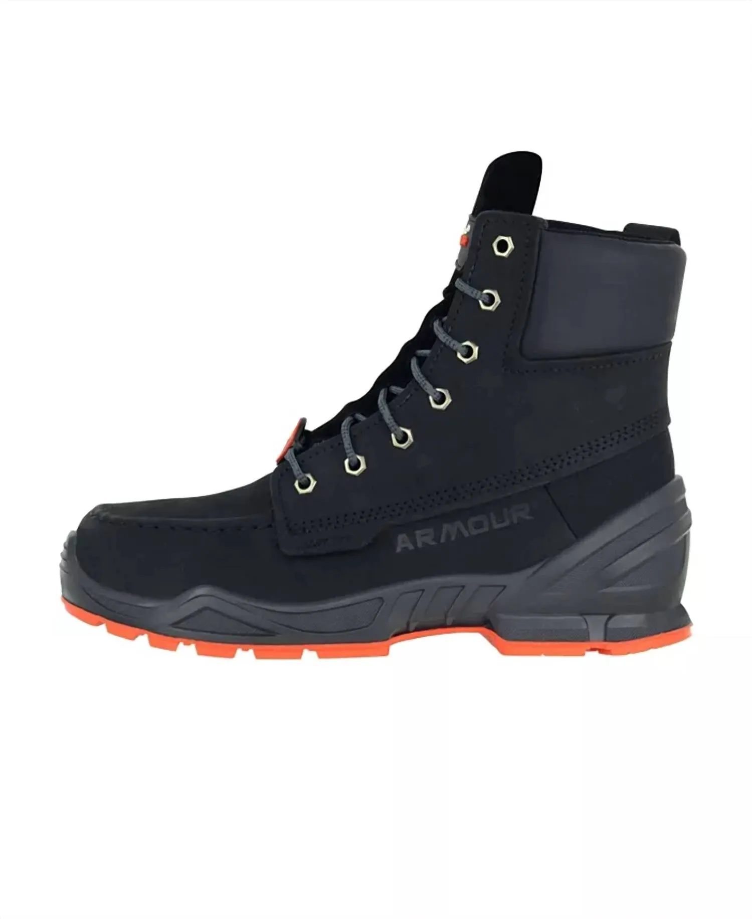 Men's Moc Toe Work Boots 8 In Black
