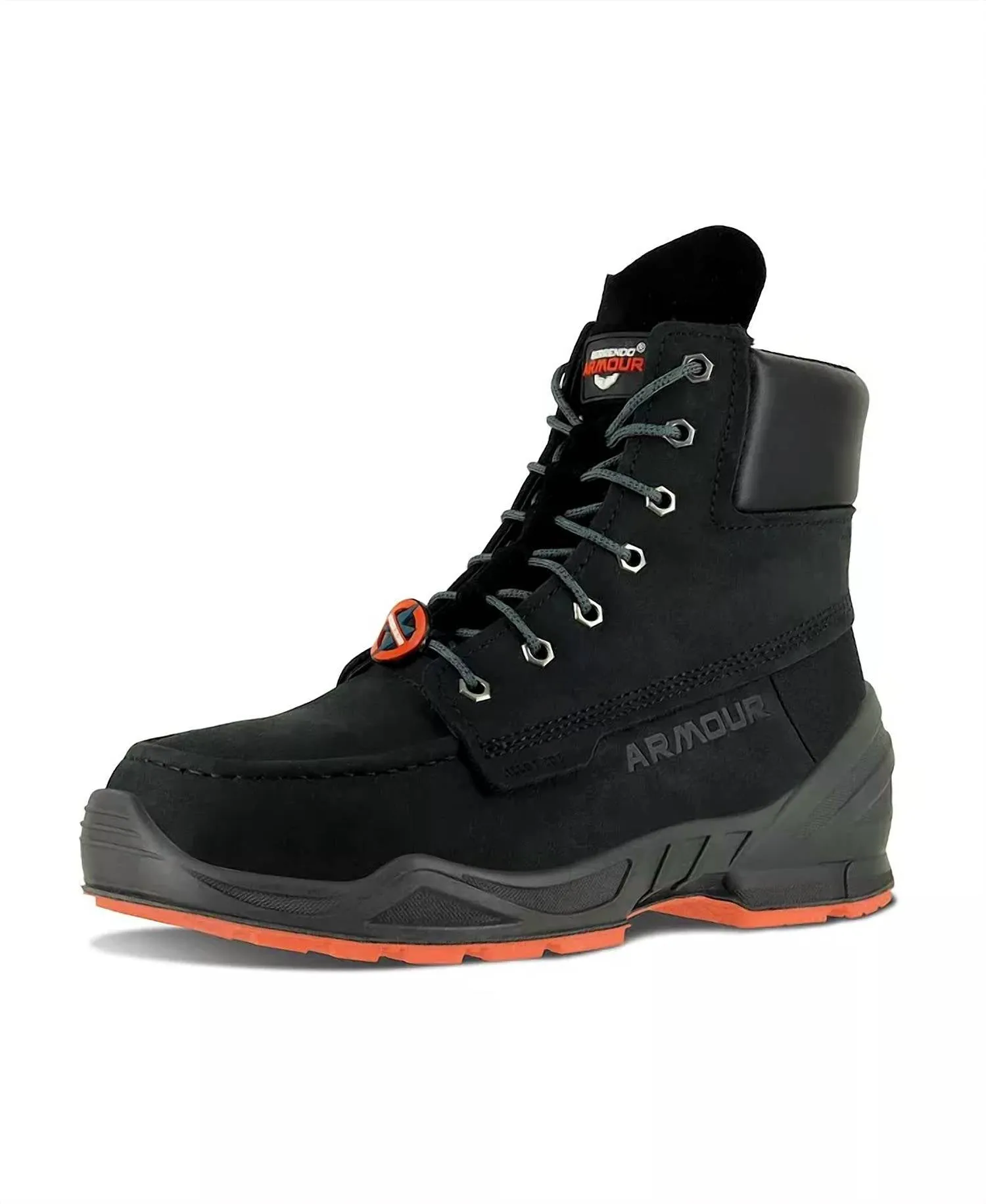 Men's Moc Toe Work Boots 8 In Black
