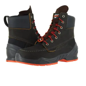 Men's Moc Toe Work Boots 8 In Dark Brown
