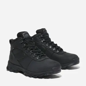 Men's Mt.maddsen Waterproof Mid Hiker Shoes In Black Full Grain
