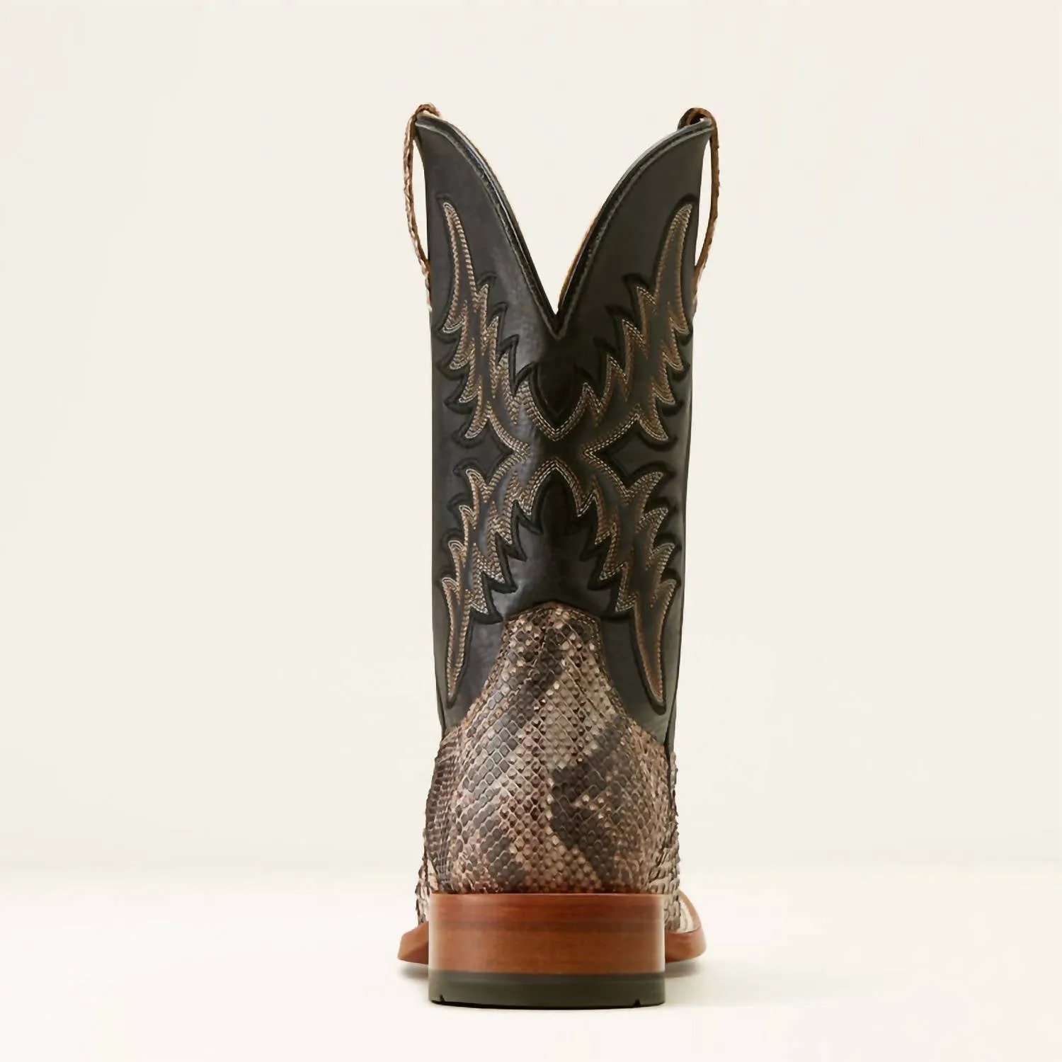Men's Python Dry Gulch Cowboy Boot In Tan/black
