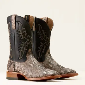 Men's Python Dry Gulch Cowboy Boot In Tan/black