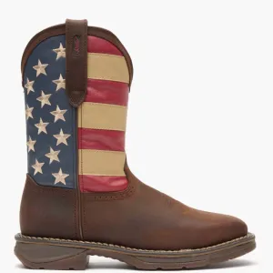 Men's Steel Toe Patriot Rebel Work Boots In Brown/multi